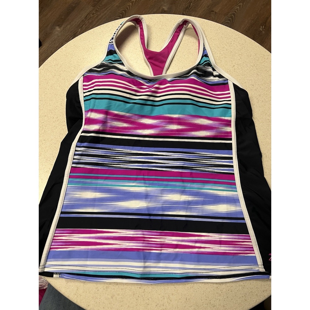 Zero X Posur Women's‎ Tankini Top Multicolor Size 12